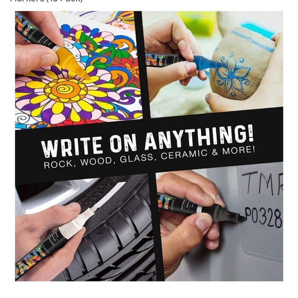 PaintMark Quick Dry Paint Pens-Write On Anything Oil Based Paint Markers 15 pk - Picture 3 of 9